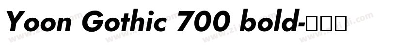 Yoon Gothic 700 bold字体转换